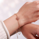 18k gold plated bracelet with snowflake radiance design